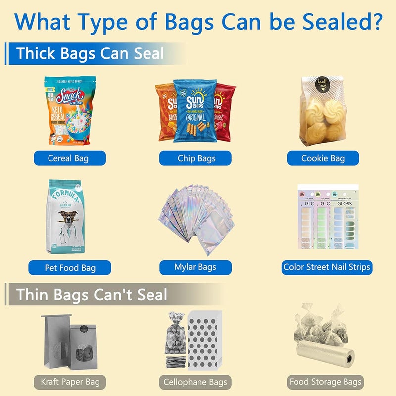 Karidge Chip Bag Sealer Heat Seal Kitchen Gadgets, Mini Bag Resealer for Food Storage, Handheld Heat Sealer for Chips Bag, Foil Bag, Mylar Bags, Color Street Nails Strips with Storage Case - Image 2